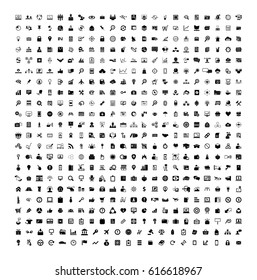 Business icon collection, office, data, job vector set