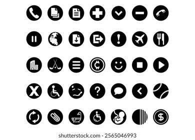 Business icon for company connection set in different style. Name, phone, mobile, place, location, mail, website and message card sign. Contact symbol design template. Vector 10 eps.
