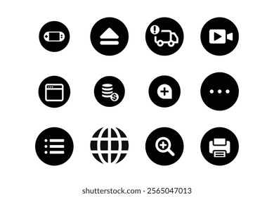 Business icon for company connection set in different style. Name, phone, mobile, place, location, mail, website and message card sign. Contact symbol design template. Vector 10 eps.
