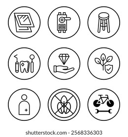 Business icon for company connection set in different style. Name, phone, mobile, place, location, mail, website and message card sign. Contact symbol design template. Vector 10 eps.
