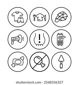 Business icon for company connection set in different style. Name, phone, mobile, place, location, mail, website and message card sign. Contact symbol design template. Vector 10 eps.