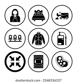 Business icon for company connection set in different style. Name, phone, mobile, place, location, mail, website and message card sign. Contact symbol design template. Vector 10 eps.
