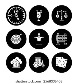 Business icon for company connection set in different style. Name, phone, mobile, place, location, mail, website and message card sign. Contact symbol design template. Vector 10 eps.