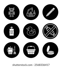 Business icon for company connection set in different style. Name, phone, mobile, place, location, mail, website and message card sign. Contact symbol design template. Vector 10 eps.
