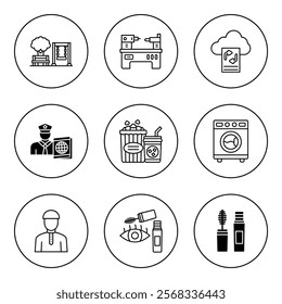 Business icon for company connection set in different style. Name, phone, mobile, place, location, mail, website and message card sign. Contact symbol design template. Vector 10 eps.