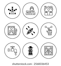 Business icon for company connection set in different style. Name, phone, mobile, place, location, mail, website and message card sign. Contact symbol design template. Vector 10 eps.