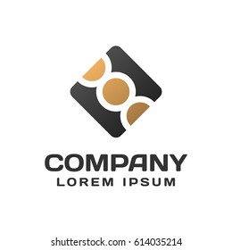 Business icon. Company, corporate, finance, union, corporate, business logo. Luxury logo. Decoration logo. Interior icon. Boutique logo. Abstract, geometric, square icon.