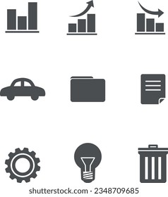 Concepto de icono de negocio utilizado principalmente en el diseño web, el diseño de tarjetas de visita, el diseño gráfico.