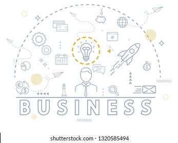 Business Icon Concept.vector illustration. EPS 10