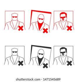 Business icon with a cross. flat design, set icon.