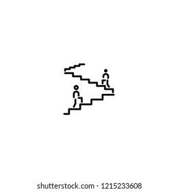 Business icon. Business develop icon. People staircase icon.