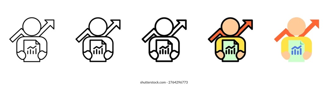 Business Icon With Differences and Colors