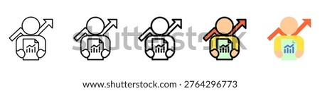 Business Icon With Differences and Colors