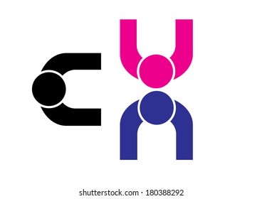 Business Icon Disagreement Concept. Vector