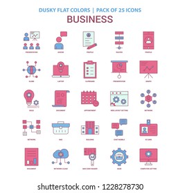 Business  icon Dusky Flat color - Vintage 25 Icon Pack