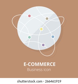 Business icon. E-commerce. Flat vector illustration.