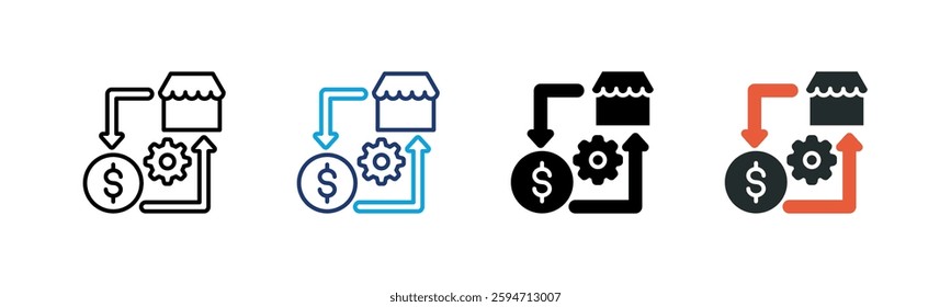 Business To Business Icon Element For Design