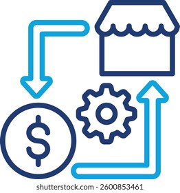 Business To Business Icon Element For Design