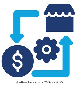 Business To Business Icon Element For Design