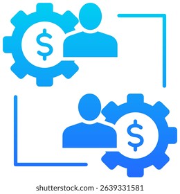 Business To Business Icon Element for Design