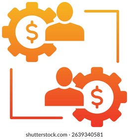 Business To Business Icon Element for Design