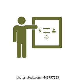  Business  icon. Flat design.