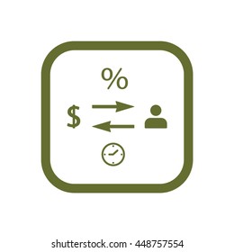  Business  icon. Flat design.