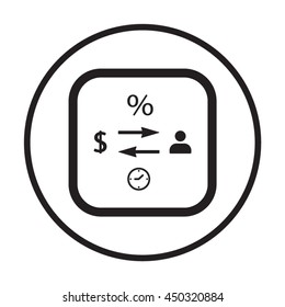  Business  icon. Flat design.