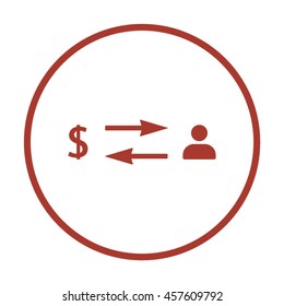  Business  icon. Flat design.