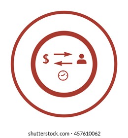  Business  icon. Flat design.