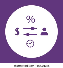  Business  icon. Flat design.