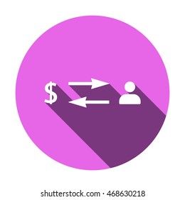  Business  icon. Flat design.
