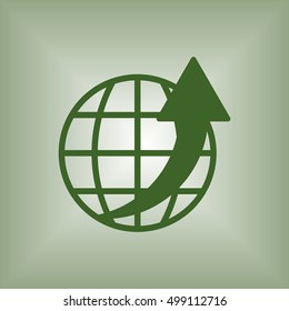  Business  icon. Flat design.