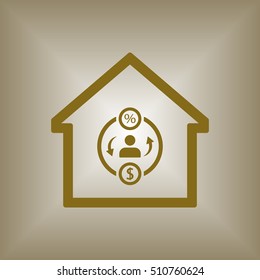  business Icon.  Flat design.