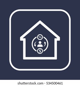  business Icon.  Flat design.
