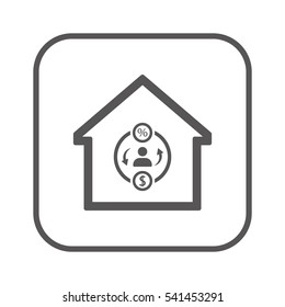  business Icon.  Flat design.