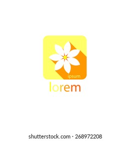 Business icon, flower, logo, flat