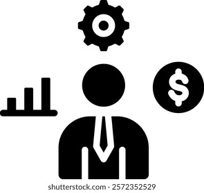 Business Icon Glyph Vector Illustration