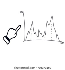 Business icon with graph