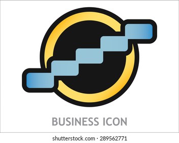 Business icon with graph, template for your presentation
