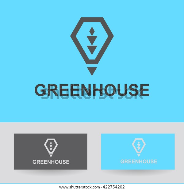 Business Icon Greenhouse Vector Logo Concept Stock Vector Royalty