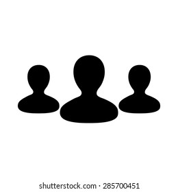 Business Icon - Group of Users or Management Team Leader Glyph Vector illustration