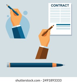 Business Icon Hand Sign Agreement