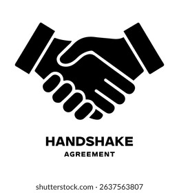 Business icon Handshake sign and symbol vector on white background.