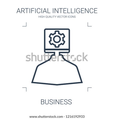 business icon. high quality line business icon on white background. from artificial intelligence collection flat trendy vector business symbol. use for web and mobile