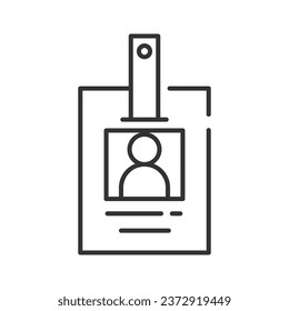business icon with id card employee personal data