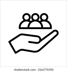 Business Icon, Inclusive Workplace. Employee Protection, Filled Outline, Icon Vector Illustration, On A White Background.