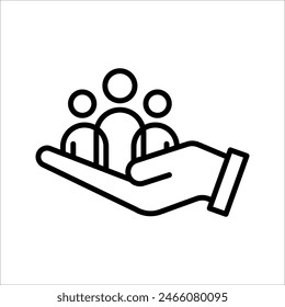 Business icon, Inclusive workplace. Employee Protection, Filled Outline, icon vector illustration, on a white background.