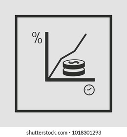 Business  icon, isolated. Flat  design. 