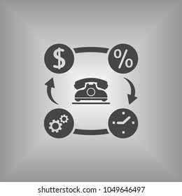 Business  icon, isolated. Flat  design. 